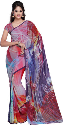 

Desi Butik Printed Fashion Art Silk Saree(Multicolor)
