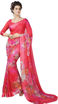 

Khoobee Self Design, Printed Fashion Georgette Saree(Pink, Multicolor), Multicolor;pink