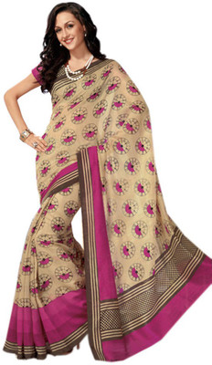 

Indian Wear Online Printed Fashion Pure Chiffon Saree(Multicolor)
