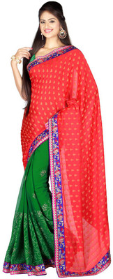 

Desi Butik Embroidered Fashion Jacquard, Art Silk Saree(Multicolor)