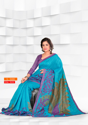 

Sunaina Printed Fashion Silk Cotton Blend Saree(Multicolor)