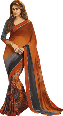 

Parisha Printed Fashion Chiffon Saree(Brown, Grey)