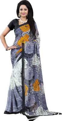 

Khoobee Self Design, Printed Fashion Polyester Saree(Multicolor), Black;grey;multicolor;white