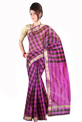 

Anushree Saree Striped Fashion Chiffon Saree(Multicolor), Pink