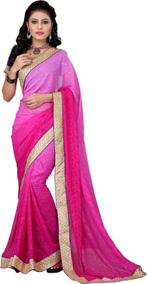 

Khoobee Self Design Fashion Georgette Saree(Pink, Purple)