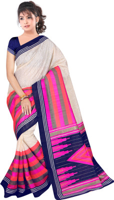 

Gugaliya Striped, Self Design, Embellished Bollywood Art Silk Saree(Multicolor)
