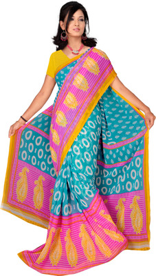 

Parisha Printed Daily Wear Georgette Saree(Light Blue, Multicolor)