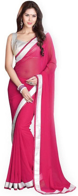 

Stylezone Solid Fashion Chiffon Saree(Pink)