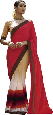 

Jiya Self Design, Printed Fashion Georgette, Crepe Saree(Red, Beige, Multicolor), Beige;multicolor;red