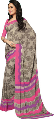 

Vishal Printed Fashion Crepe Saree(Beige)