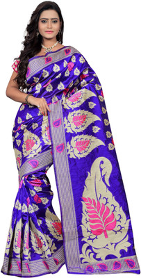 

It's Banii Woven Banarasi Handloom Banarasi Silk Saree(Purple)