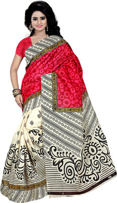 

Party Wear Dresses Printed Fashion Cotton Saree(Red)