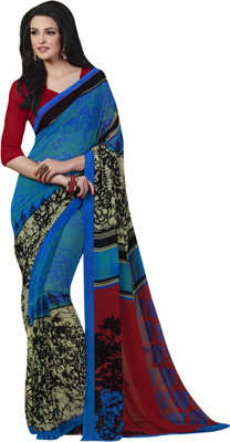 

Vishal Solid Fashion Georgette Saree(Blue)