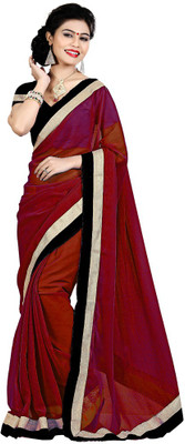

Party Wear Dresses Solid Fashion Chiffon Saree(Maroon)