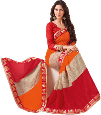 

Vishal Self Design Bollywood Georgette Saree(Multicolor)