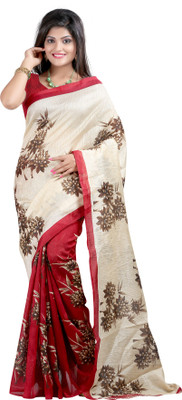 

Anushree Saree Printed Bhagalpuri Khadi Saree(Multicolor)