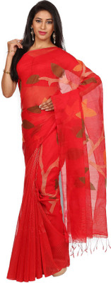 

Kasturi-B Swadeshi Karigari Woven Daily Wear Cotton Saree(Red)