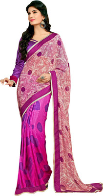 

Saara Printed Fashion Georgette Saree(Pink)