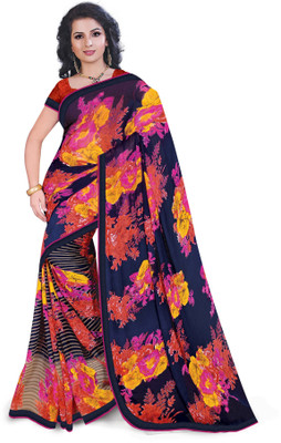 

Ridham Sarees Printed Fashion Handloom Chiffon Saree(Multicolor)