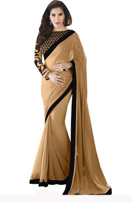 

Asha Fashion Embroidered Bollywood Georgette Saree(Brown)