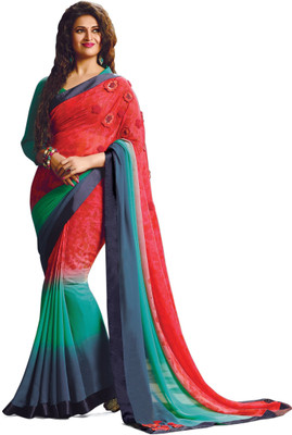 

Ridham Sarees Embroidered Bollywood Georgette Saree(Multicolor)