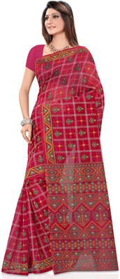 

Shelina Printed Fashion Cotton Saree(Red)