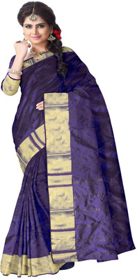 

Javuli Woven Arani Pattu Handloom Silk Cotton Blend Saree(Purple)
