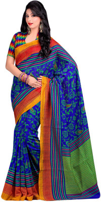 

Sunaina Printed Fashion Raw Silk Saree(Multicolor)