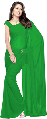 

Lovelylook Solid Daily Wear Georgette Saree(Green)