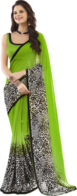 

Khushali Self Design Fashion Georgette Saree(Green, Multicolor)