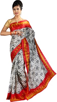 

Anushree Saree Self Design Fashion Silk Saree(Multicolor), Black;red