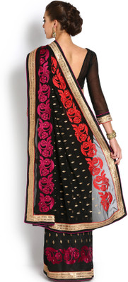 

Soch Embroidered Fashion Chiffon Saree(Black)