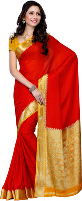 

Mimosa Woven Kanjivaram Crepe Saree(Gold)