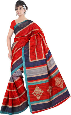 

Parisha Printed Daily Wear Art Silk Saree(Red)