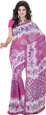 

Ishin Floral Print Fashion Georgette Saree(Multicolor)