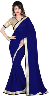 

Desi Butik Printed Fashion Chiffon Saree(Blue)