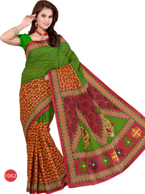 Hi-Choice Self Design Fashion Cotton Saree(Multicolor)