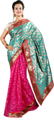 

Anushree Saree Self Design Fashion Chanderi Saree(Multicolor), Pink