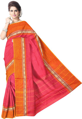 

Javuli Woven Chettinadu Handloom Cotton Saree(Red)