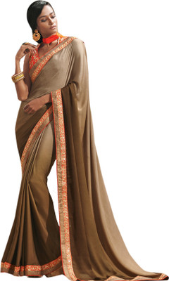

Viva N Diva Solid Fashion Chiffon Saree(Green), Olive