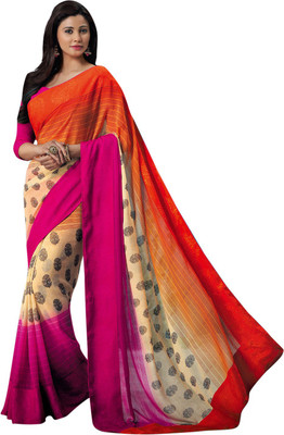 

Vishal Solid Fashion Georgette Saree(Multicolor)