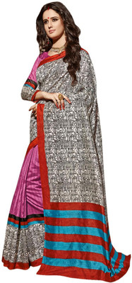 

JTInternational Printed Bollywood Art Silk Saree(Multicolor)