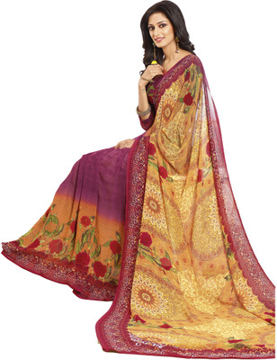 

Vishal Self Design Bollywood Georgette Saree(Multicolor)