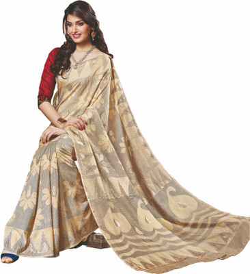 

Sunaina Printed Fashion Cotton Linen Blend Saree(Multicolor)