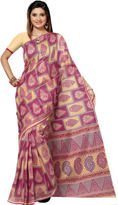 

Shelina Printed Fashion Cotton Saree(Pink)