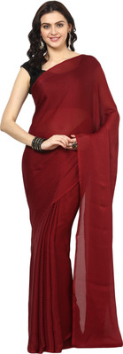 

Aksara Self Design Daily Wear Crepe Saree(Brown)