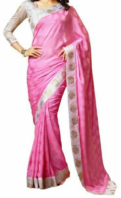 

Aksh Fashion Self Design Bollywood Art Silk Saree(Pink)