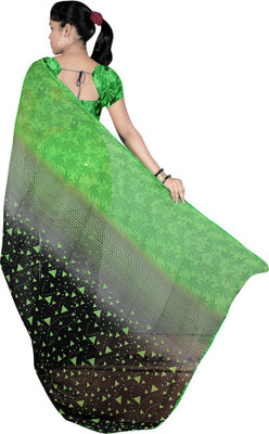 

Indian Wear Online Printed Fashion Chiffon Saree(Green)