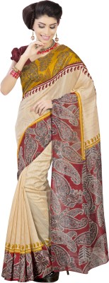 

Ewows Printed Fashion Georgette Saree(Beige)