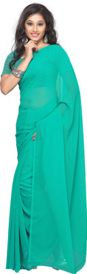 

Surupta Solid Daily Wear Pure Georgette Saree(Light Green), Turquoise